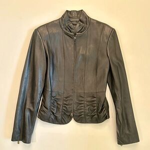 MARVIN RICHARD BLACK GENUINE LEATHER JACKET, S, PURCHASED AT NORDSTROM’S